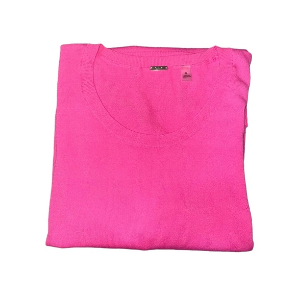 Tahari Scoop Neck Dolman Style Sweater Hot Pink - Picture 1 of 8